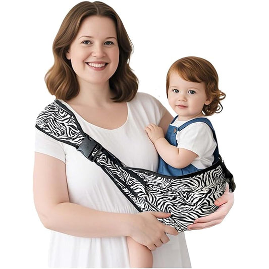 Baby Sling Carrier Toddler Carrier Boys Girls Newborn to Toddler Safety Adjustable Non-Slip Baby Half Wrapped Sling Baby -Carrying 8-35lbs(Zebra)