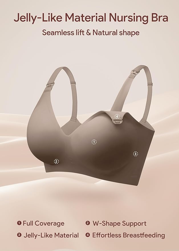 Maternity Nursing Bras Wireless Seamless Ultra-Soft Comfort for Breastfeeding Pregnancy Easy One-Handed Access Sleep Bra