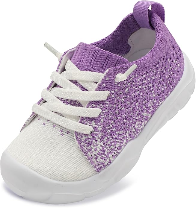 JIASUQI Toddler Shoes for Boys Girls Slip on Sneakers Wide Toe Walking Shoes Toddler Sock Shoes