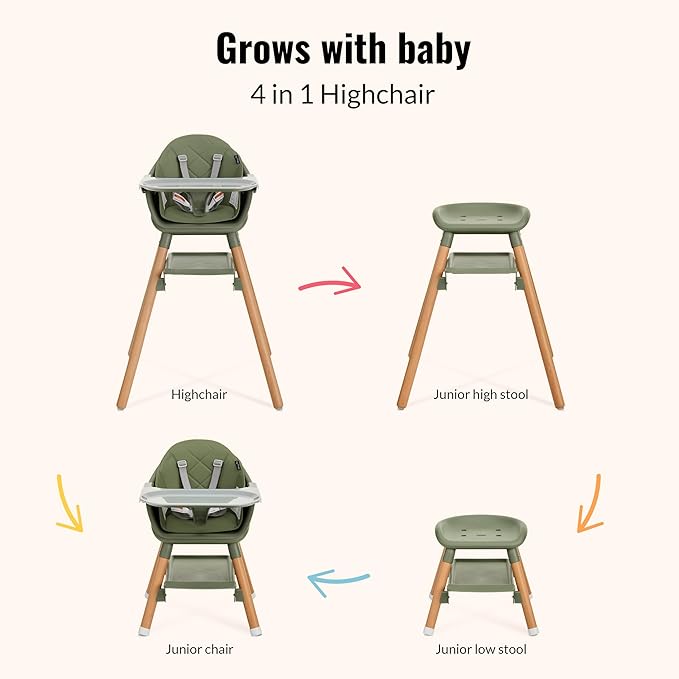 Dream On Me NibbleNest 3-in-1 Highchair