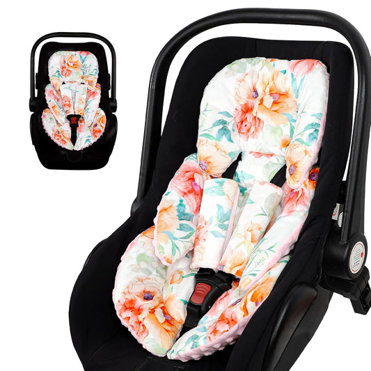 GFU Infant Stroller mat, Fits for Stroller, Swing, Flowers
