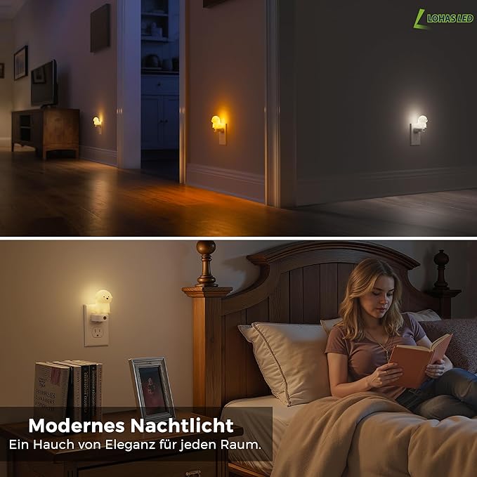 L LOHAS LED Plug in Night Light for Kids,3D Cute Puppy Night Lights with Dusk to Dawn Sensor,1600K/2700K/5000K 3CCT Dog Night Light,Christmas Birthday Gift Nightlight for Kids,Room Decor