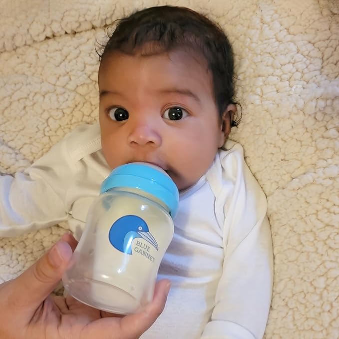 Multipurpose Anti-Colic Glass Baby Bottles with Slow Flow and Natural Flow Nipples, Breast Milk Collection and Storage Bottles, Wide-Neck Breast Pumps Compatible, 6-Pack (4oz, 6oz, 8oz)