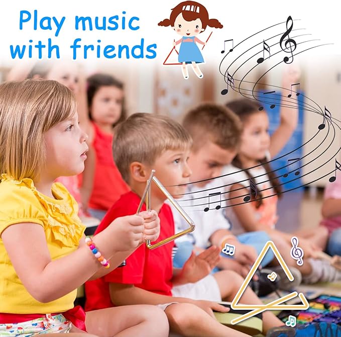 LOOIKOOS Toddler Musical Instruments International Natural Wooden Music Set for Toddlers and Kids - Eco Friendly Preschool Educational Musical Toys with Storage Bag