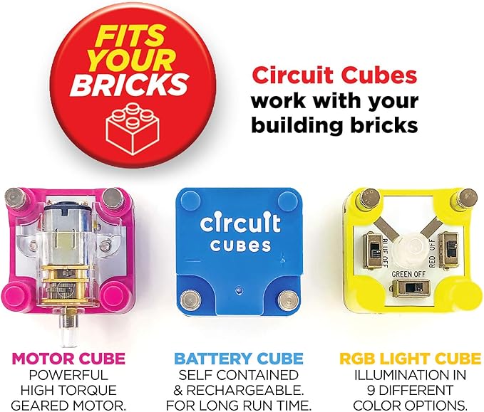 Circuit Cubes Gears GO! Multi-Vehicle Mobility Launch Kit - Engineering STEM Kit for Children and Adults
