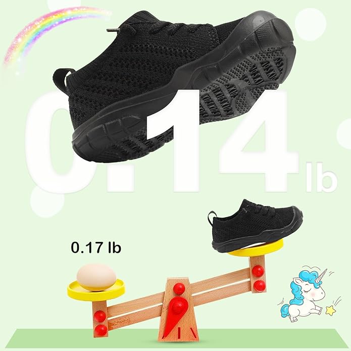 JIASUQI Toddler Shoes for Boys Girls Slip on Sneakers Wide Toe Walking Shoes Toddler Sock Shoes