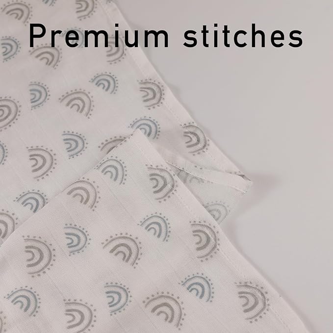 Muslin Baby Burp Cloths, Large 27 x 27 Inches Burping Cloths for Newborn Girls Boys, 6 Pack Baby Burp Rags Towel and Washcloths for Infant (Graceful Colors)