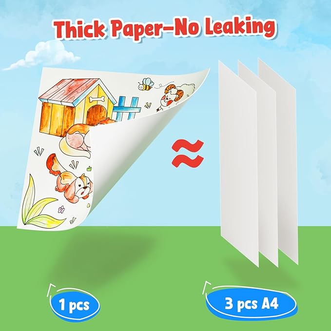 JoyCat Paint with Water Coloring Books for Toddlers, Watercolor Painting Sets for Kids Ages 3-5 4-8, Arts and Crafts Drawing Activities Toy Birthday Gift for Boys Girls (Farm)