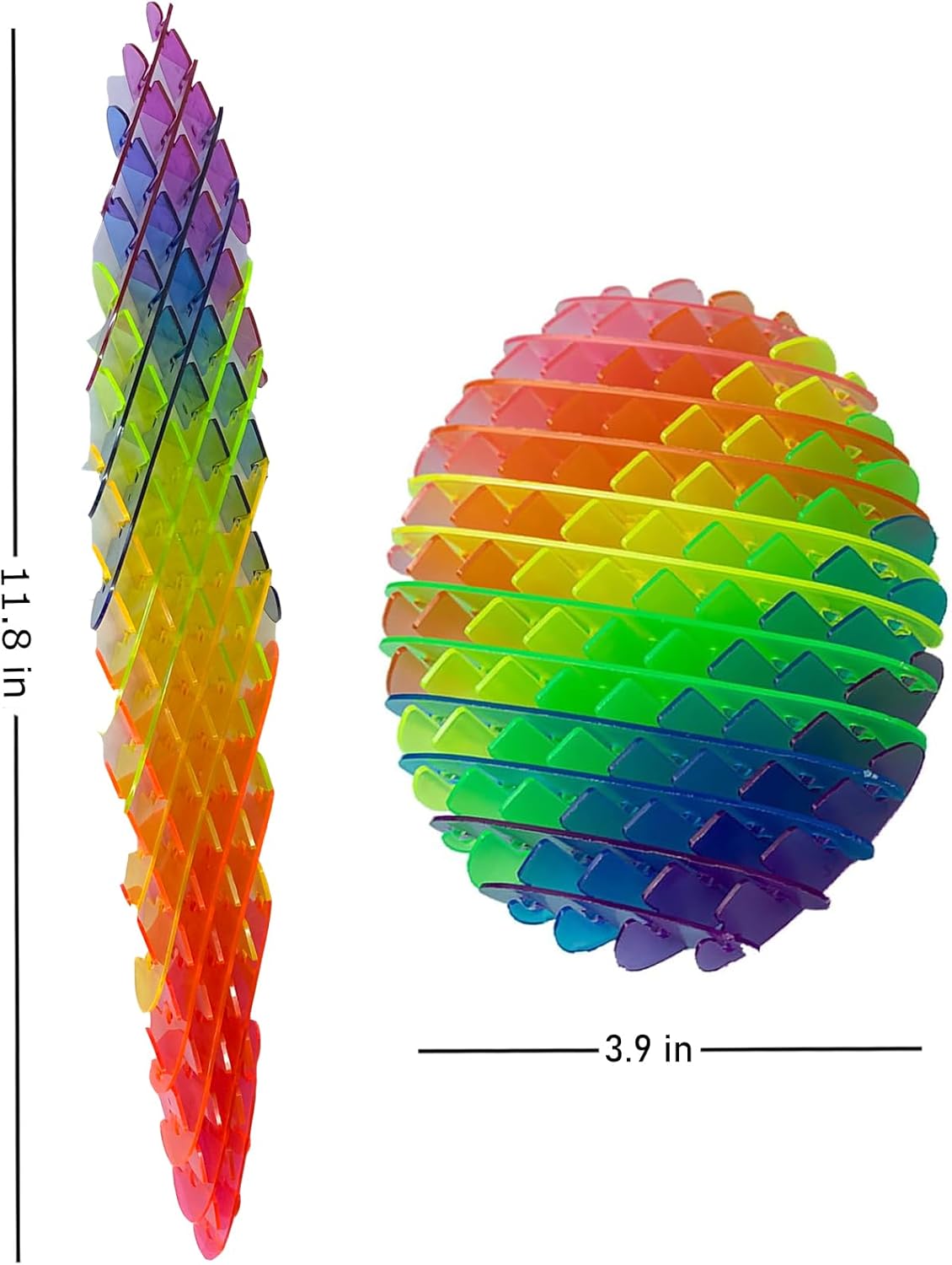 Fidget Worm Toy, Sensory Toy, Relaxation Therapy and Stress Relief Education Toys, The Best Stretch and Squeeze Toy Gift, Fidget Toy for Kids, Adults (4.72 inch)(Colorful)