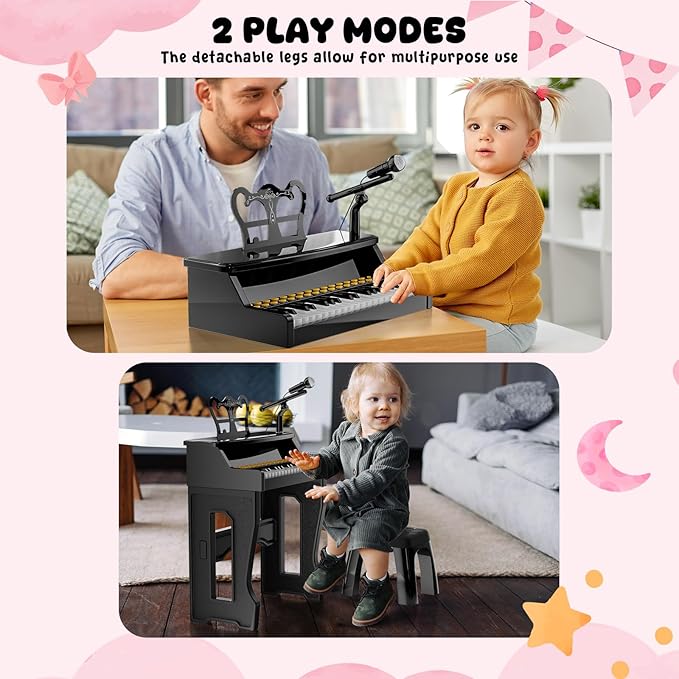 Toy Pianos for Kids Ages 3-7 - Children's Musical Keyboard for Beginners Boys Girls Birthday Gift Learning Piano 37 Keys 4 5 6 8 Years Old Girls and Boys Birthday Gift