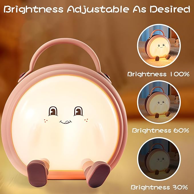Night Light for Boys and Girls,Cute Room Decor Portable Night Lamp,Touch-Controlled Lighting,USB Rechargeable LED Bedroom Lighting Timer Bedside Table Lamps