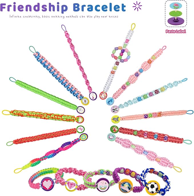 LivyChouance Friendship Bracelet Making Kit, Arts and Crafts for Kids Ages 8-12,Popular Bracelets String Maker Toys Set Craft Making Kit Christmas Birthday Gift for Girls 6 7 8 9 10 11 12