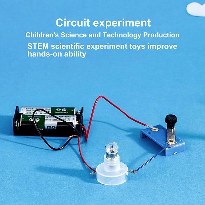 1 Pc Electrical Circuit Experiment Kit, Small Bulb Lights Up Kit Basic Physic Science Playset Educational Kit Use Safety Easy Installation, Learning and Education, Educational Science Kits