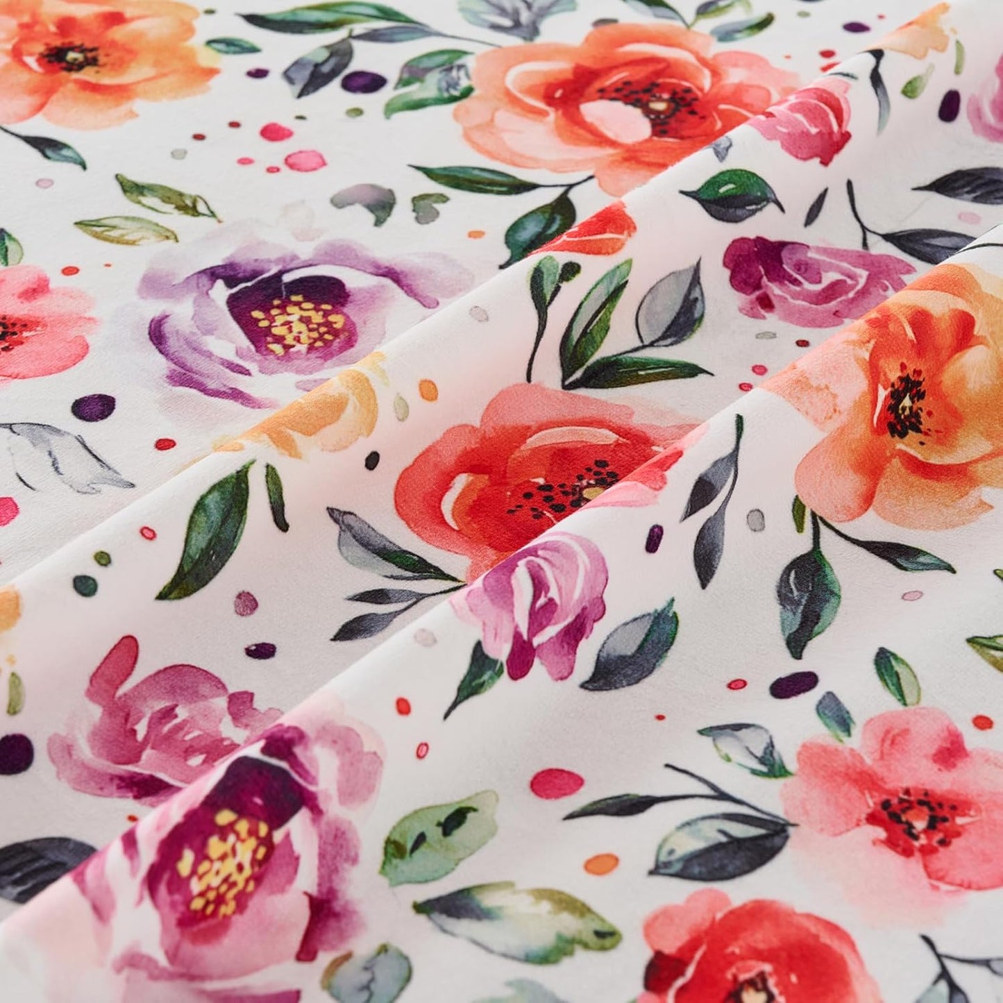 Baby Blanket 30x40 Inches Soft Double Layer Fleece Blanket with Beautiful Flower Print Gender Neutral Crib Blanket for Infant, Toddler, Newborn Baby Girl or Boy Shower Gift