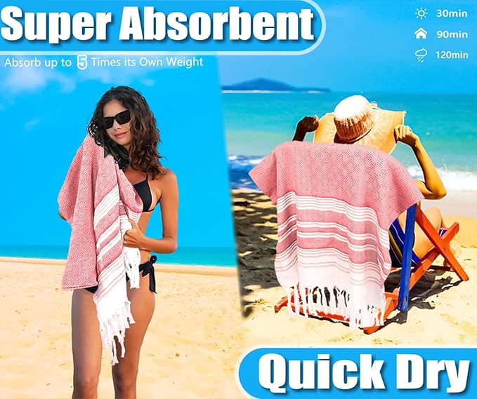 Oversized Turkish Beach Towel Blanket Cotton Giant XL Sandproof Towels Huge Linen XXL Extra Large Big Throw Quilt Blankets for Adults Cloud Travel Camping Glamping Accessories Essentials
