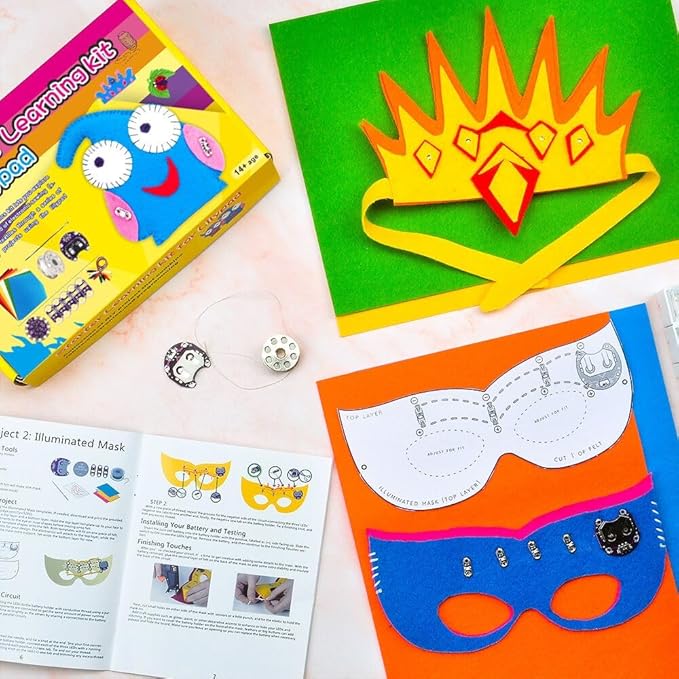 KOOKYE Lilypad Sewable Electronics Starter Kit Learning E-Textile Cuttable Electronics Kit