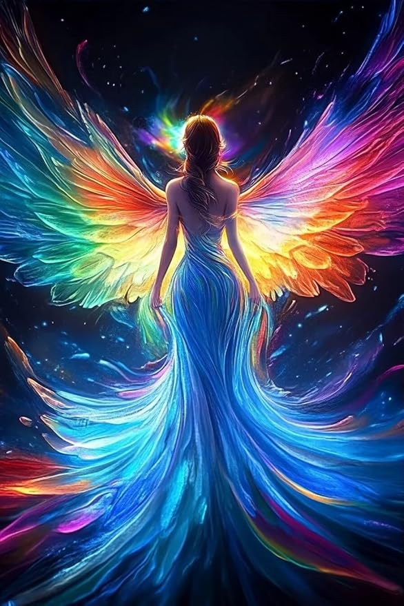 1000-Piece Adult Puzzle - Challenging & Relaxing - Perfect for Home Decor, Room Decoration, or Gift for Puzzle Lovers (Beautiful Colorful Angels Puzzles)