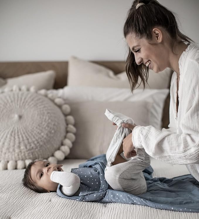 GUNAMUNA günamüna Unisex Baby, Toddler Wearable Blanket, Sleeping Bag Bamboo Rayon, Sleep Sack with Diaper Zipper, 2.6 TOG