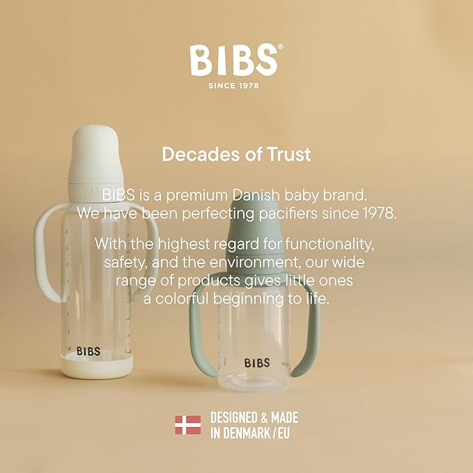 Bibs | Baby Bottle Handle | Easy & Comfortable Grip | Non-Slip Surface | BPA-Free | Dishwasher Safe | BIBS Baby Bottle Accessories | Ages 6+ Months | Baby Blue