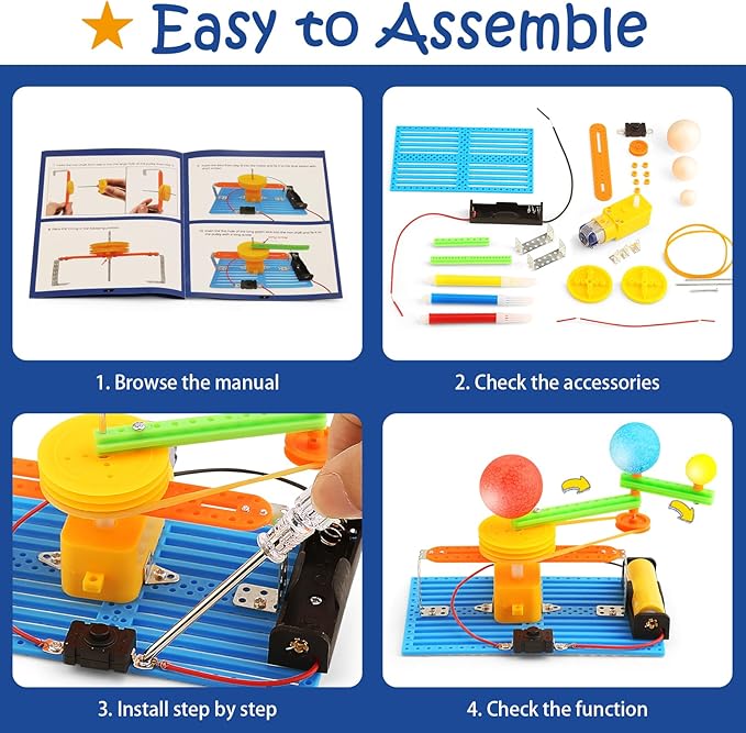Solar System Model STEM Kits, Bulk Craft Science Kits for Kids Age 8-12, STEM Toy for Ages 8-13 8-10, Science Experiment Building Projects 6-8 12-14, Engineering Toys Gifts for Boys Girls 6 7 8 10 12