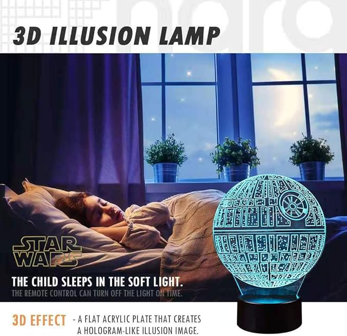 Manco 3 Pattern 16 Colors 3D Night Light Birthday Gifts for Fans