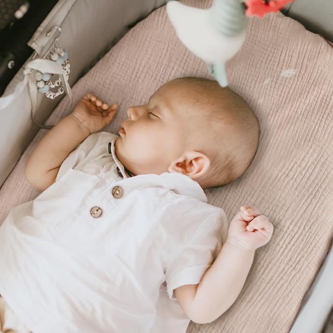 lulumoon Muslin Bassinet Sheets Baby: Cotton Bassinet Sheets Fitted for Boys and Girls - Bassinet Mattress Sheets for Oval Rectangle or Hourglass