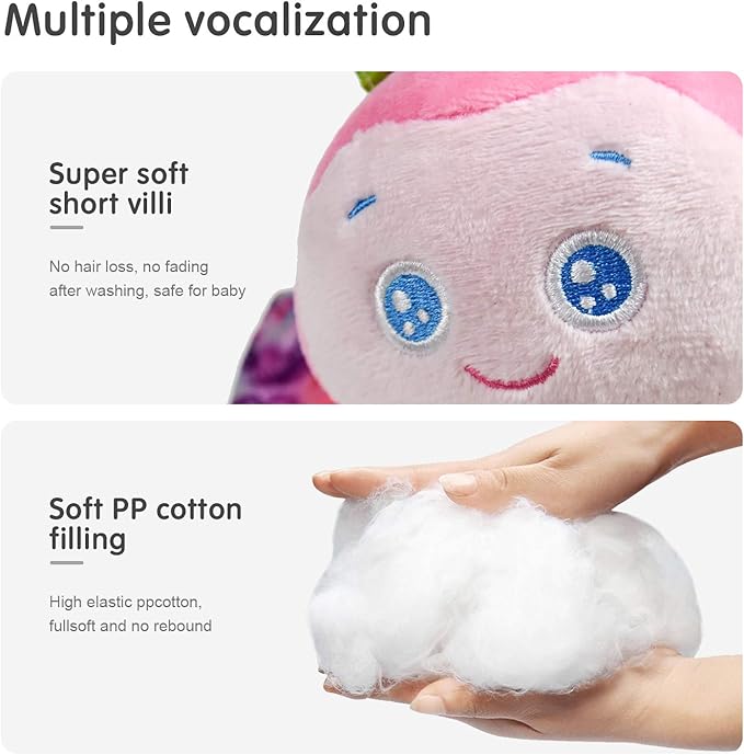 Baby Rattles Toys with Teether,Bed Bell for Toddler in pram,Gifts for Baby Aged 3 Months or More(Butterfly)