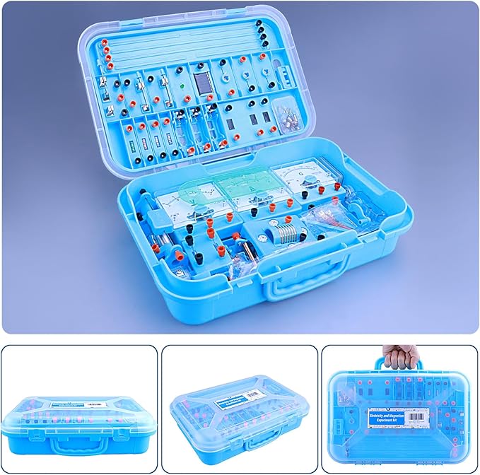 Physics Labs Basic Electricity Discovery Circuit and Magnetism Experiment kit for High School Students, STEM Kits for Learning Starter Electromagnetism Elementary Electronics