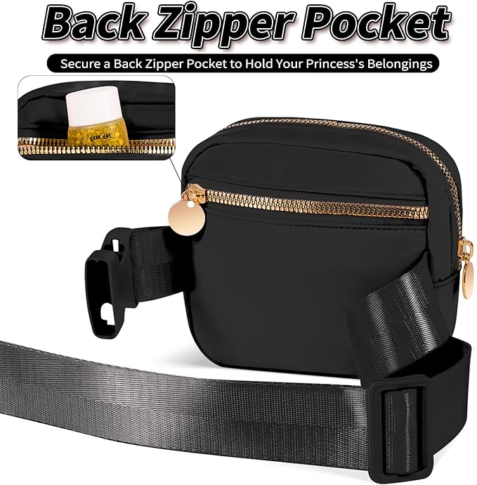 Birthday Gifts for 2 3 4 5 6 7 8 9 10 11 Year Old Girls - Mini Fanny Pack Cute Crossbody Bag Belt Bag Cute Trendy Stuff,Graduation Gifts for Girls Teens Kids Daughter Sister Her - Black,J