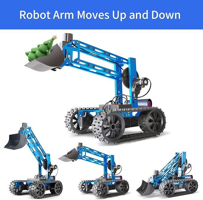 VANLINNY Robotic Arm Kit, Robot Kit for Kids Age 8+,STEM Building Toys 4-DOF Electronic Programming DIY Robots for Boys and Girls, Educational Science Projects,Cool Xmas Birthday Gifts for Kids.