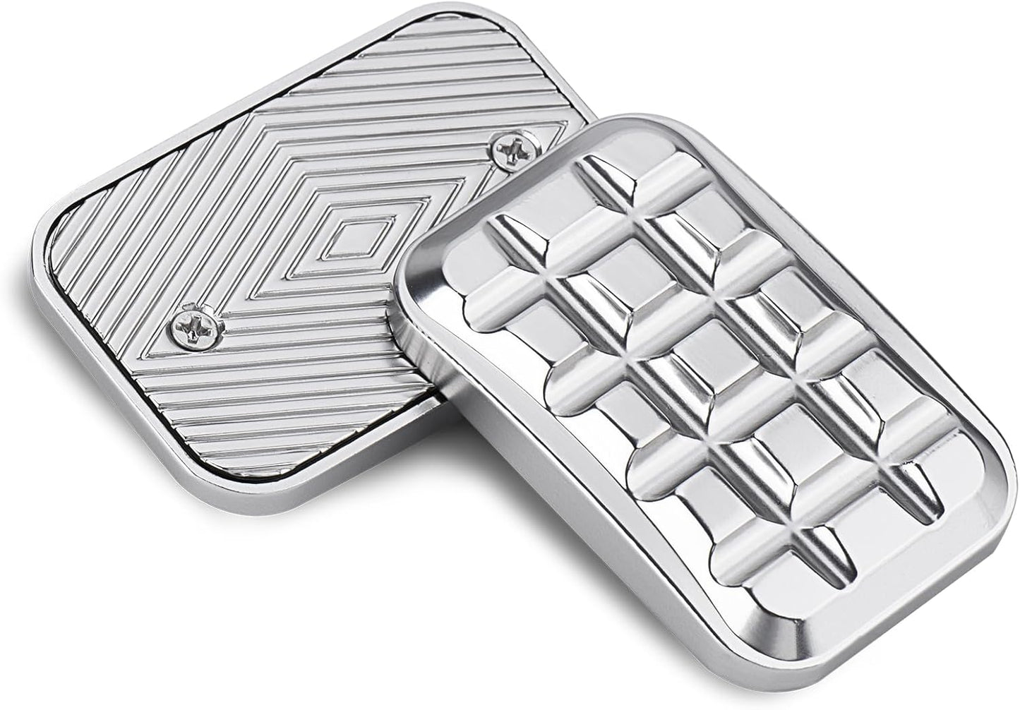 Fidget Slider EDC Adult Metal Fidget Toys ADHD Tool Anxiety Stress Relief Toys Fun Office Desk Toys Gifts for Boyfriend and Father (Silver)