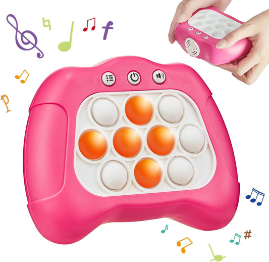 Quick Push Game for Kids 8-12,Pop Sensory Fidget Toys for Kids 6-12,Birthday Gifts for Boys and Girls (Dark Pink)