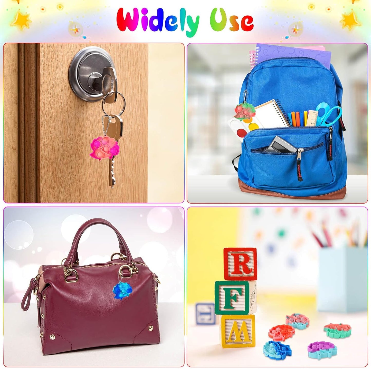 Pop Fidget Toys Its Party Favors for Kids 4-8 8-12, 20PCS Hedgehog Toy Mini Pop Keychain It Fidget Toy Bulk Fidgets for Classroom Prizes for Kids Birthday Goodie Bag Stuffers Autism Sensory Toys Packs