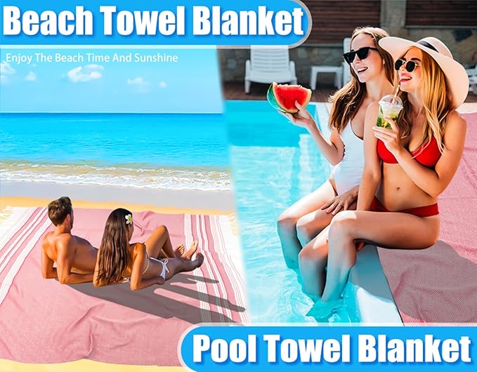 Oversized Turkish Beach Towel Blanket Cotton Giant XL Sandproof Towels Huge Linen XXL Extra Large Big Throw Quilt Blankets for Adults Cloud Travel Camping Glamping Accessories Essentials
