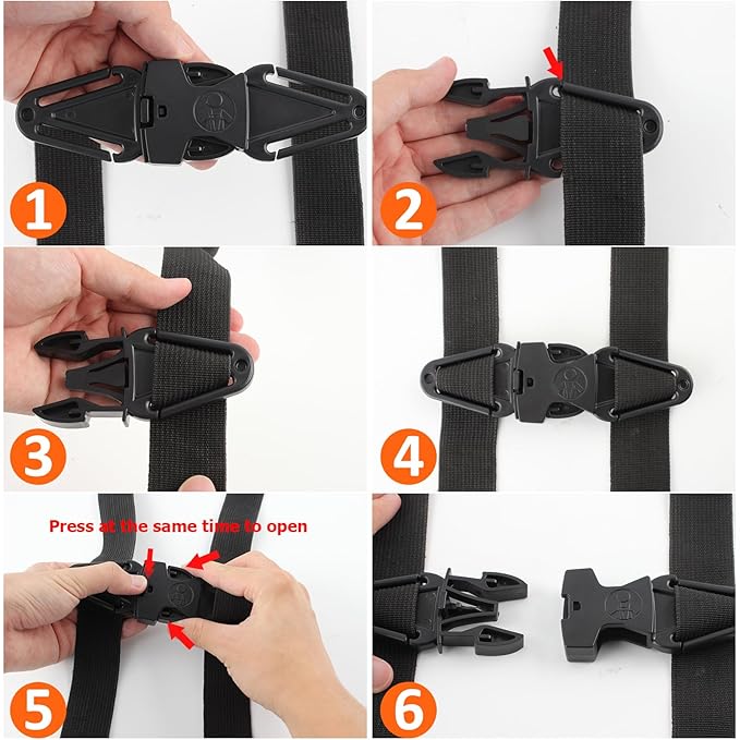 Anti Escape Safety Clip Baby Harness Chest Clips, Chest Strap Lock Prevent Children/Kids(Under 1.5 Years Old) Taking Their Arms Out of High Chairs/Strollers/Reins(2 Pack)