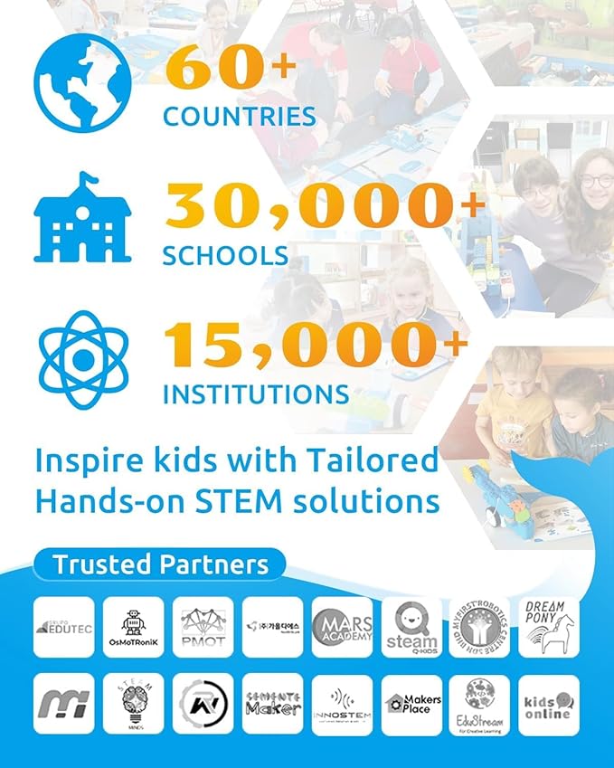 WhalesBot A1 Coding Toy for Kids, Building Block Robot, Fun STEM Toy with Magnetic Controller and Sensor Blocks, Screen-Free Coding with 3 Guide Books for Kids 3-6