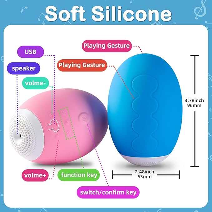 Thumb Piano, Electronic Handy Piano for Music Beginner,5-Keys 13 Kinds of Musical Instruments, Pocket Portable Educational Keyboard Finger Instruments,Easter Birthday Gift for Kids and Adults