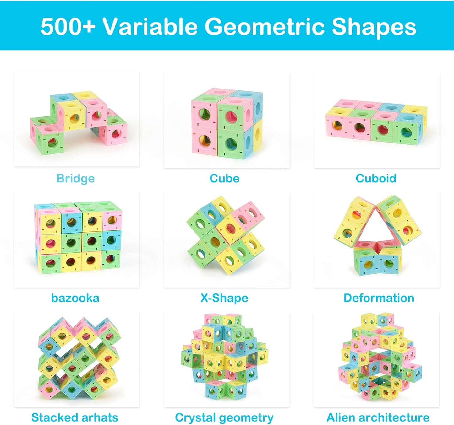 Fidget Toys Kids Building Bocks: 3D Puzzles Boxes Infinity Toy STEM Magic Cubes Cool Stuff Gadgets Birthday Gifts for Ages 12 13 14 15 16 17 18 Year Old Boys Girls Christmas Stocking Stuff Gift Toys