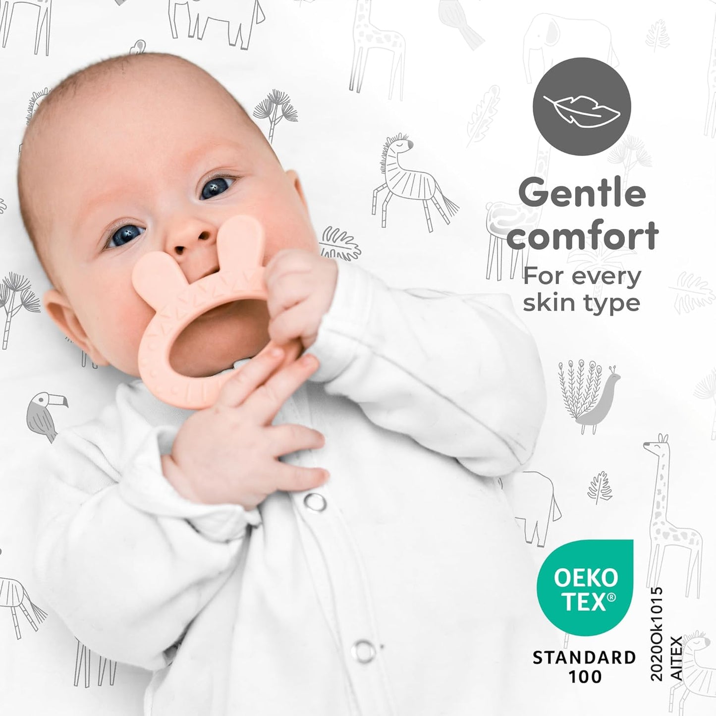 Sweety Fox 2-Pack Crib Sheets - Soft Jersey Cotton Fitted Sheets for Boys and Girls, Mini Crib Sheets, Toddler Bed Sheets (Savanna)