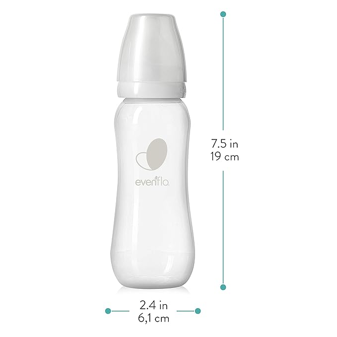 Evenflo Feeding Premium Proflo Venting Balance Plus Standard Neck Baby, Newborn and Infant Bottles - Developed by Pediatric Feeding Specialists - 9 Ounce (Pack of 6)