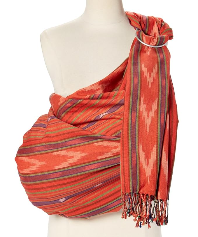 Hip Baby Wrap Ring Sling Baby Carrier for Infants and Toddlers - Beautiful, 100% Soft Cotton Baby Wraps Carrier for Babies 8-35 lbs - Perfect Baby Shower Gifts Moms and Dads - Nursing Cover (Sahara)