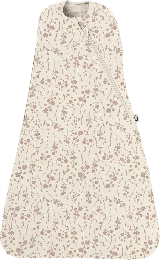 GUNAMUNA Swaddle Wrap for Newborns – Arms In or Out, Easy Diaper Changes with WONDERZiP, Soft Sleep Sack, 1.0 TOG