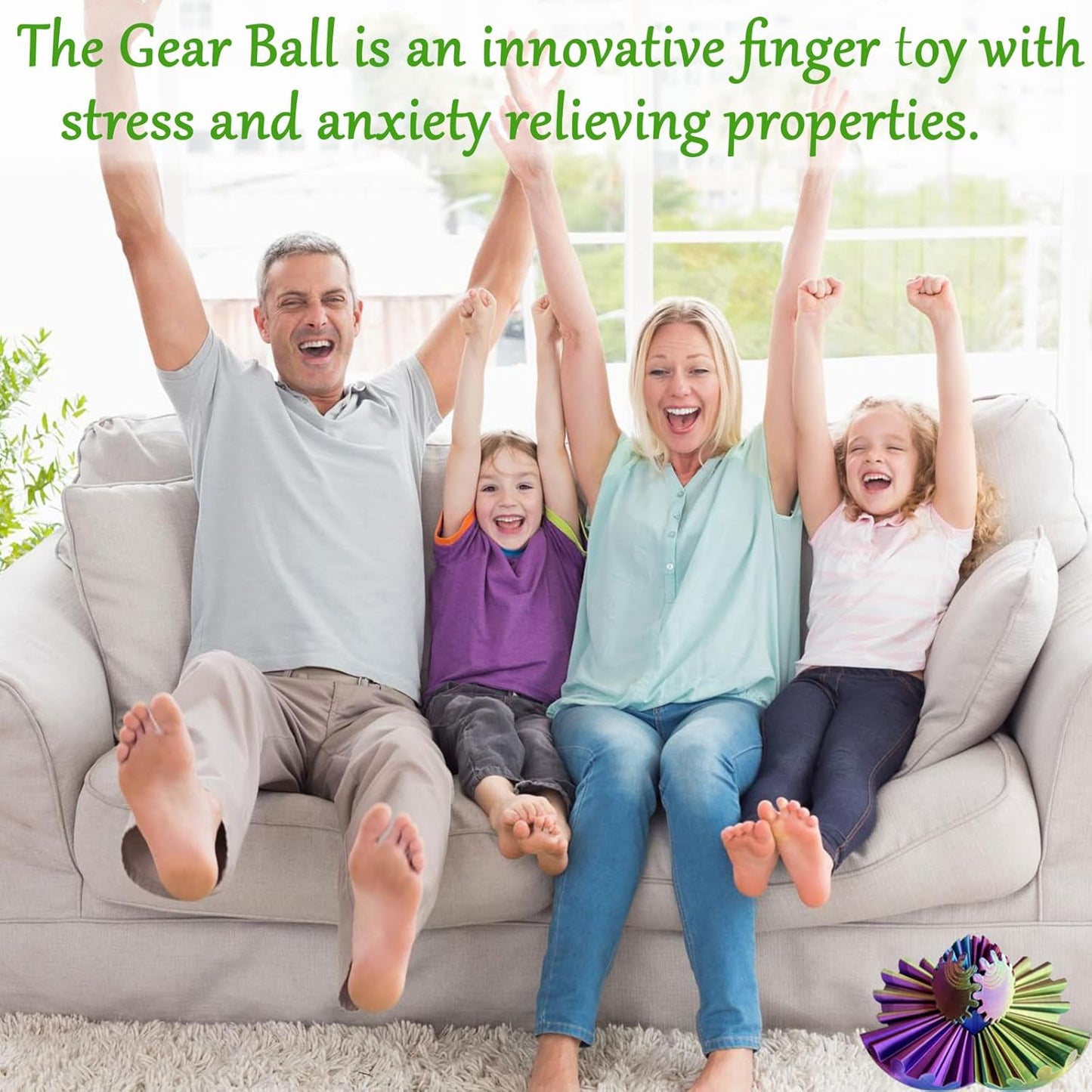 Gear Ball，Gear Sphere, 2024 New 3D Printed Gear Ball ,Gear Toy for Stress and Anxiety Relaxing, ,Great for Restless Kids and Stressed-Out Adults. (Multicolor B)