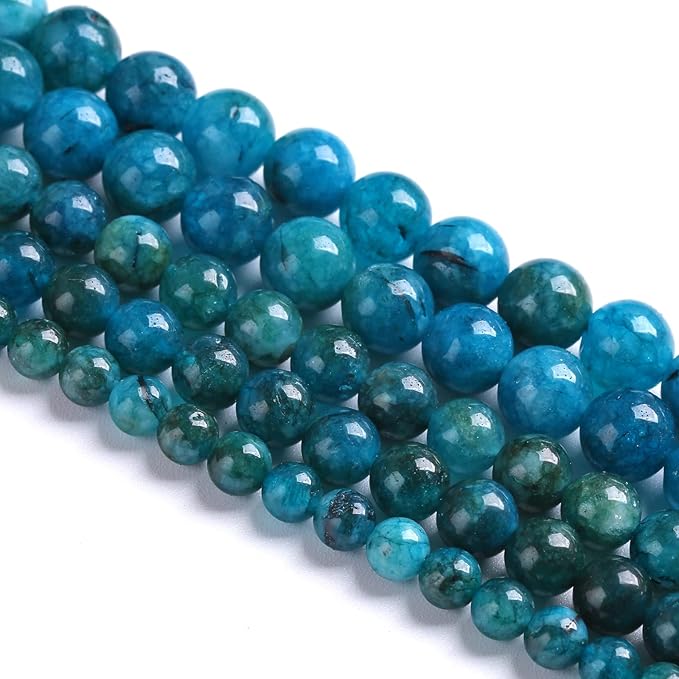 12MM 32PCS Blue Apatite Spacer Loose Beads for Jewelry Making DIY Bracelet Necklace
