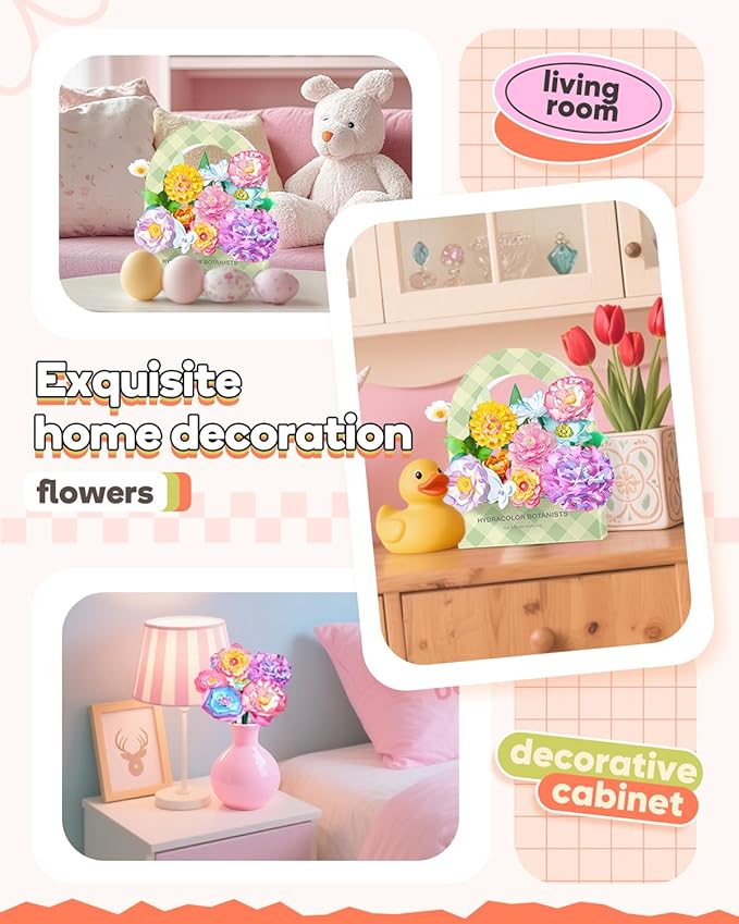 Paper Flowers for Crafts, Arts and Crafts for Kids Ages 8-12, Paper Flowers Science Kits, DIY Color Changing Flower Educational STEAM Toys, Christmas Birthday Gifts for Girls Age 5 6 7 8 9 10 11 12