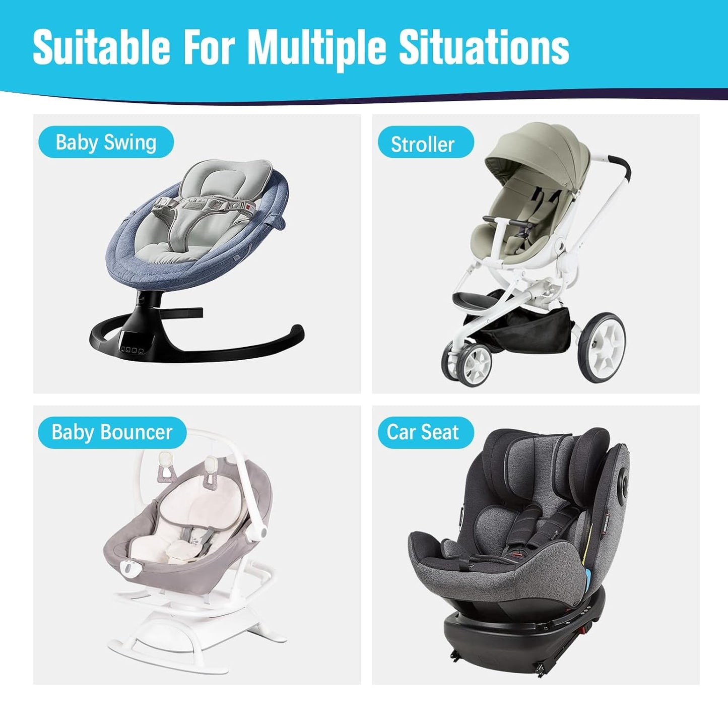 KAKIBLIN Baby Neck Pillow, Baby Travel Pillow, Baby Support Pillow,Upgraded Baby Neck Pillows for Car Seat Toddler Head and Neck Support Pillow for Car Seat, Pushchair(Unicorn)