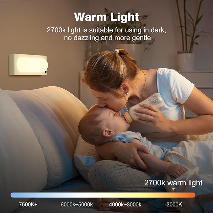 Under Cabinet Lighting, USB-C Rechargeable 2700K Dimmer LED Battery Operated Under Counter Lights Stick On Magnetic Wireless Closet Lights for Desk, Stairs, Wardrobe, Wine Cabinet