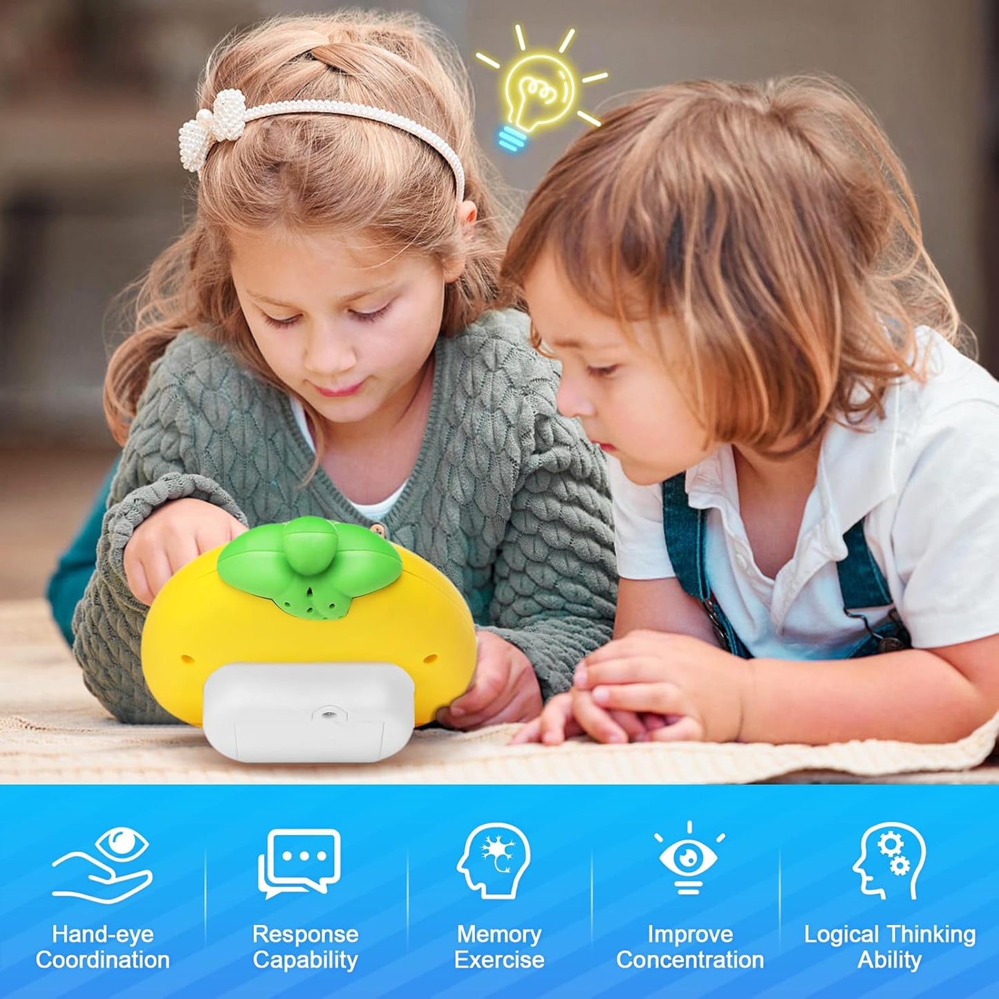 Upgrade Pop Fidget Game for Kids Adult Quick Push Handheld Games Controller , New Portable Puzzle Game Machine, Paty Favors Sensory Toy Gifts for 3-12 Children Kids Toddlers