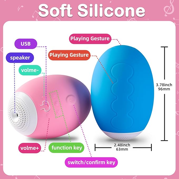 Thumb Piano,Electronic Handy Piano for Music Beginner,5-Keys 13 Kinds of Musical Instruments, Pocket Portable Educational Keyboard Finger Instruments,Easter Birthday Gift for Kids and Adults