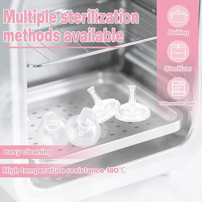 Sippy Spouts for Philips Avent Anti-Colic Baby Bottles, Food Grade Soft Silicone Sippy Cup Nipples, [Variable Flow] [Spill-Proof] [BPA-Free],6m+, 4 Count (Sippy + Straw Nipples)